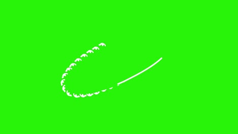 líneas cortas y formas elementos de efectos de animación en pantalla verde tecla de croma