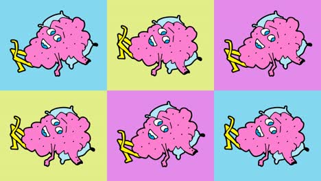kids drawing pop art seamless background with theme of brain breaks