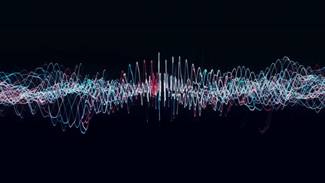 visualización de ondas sonoras abstractas