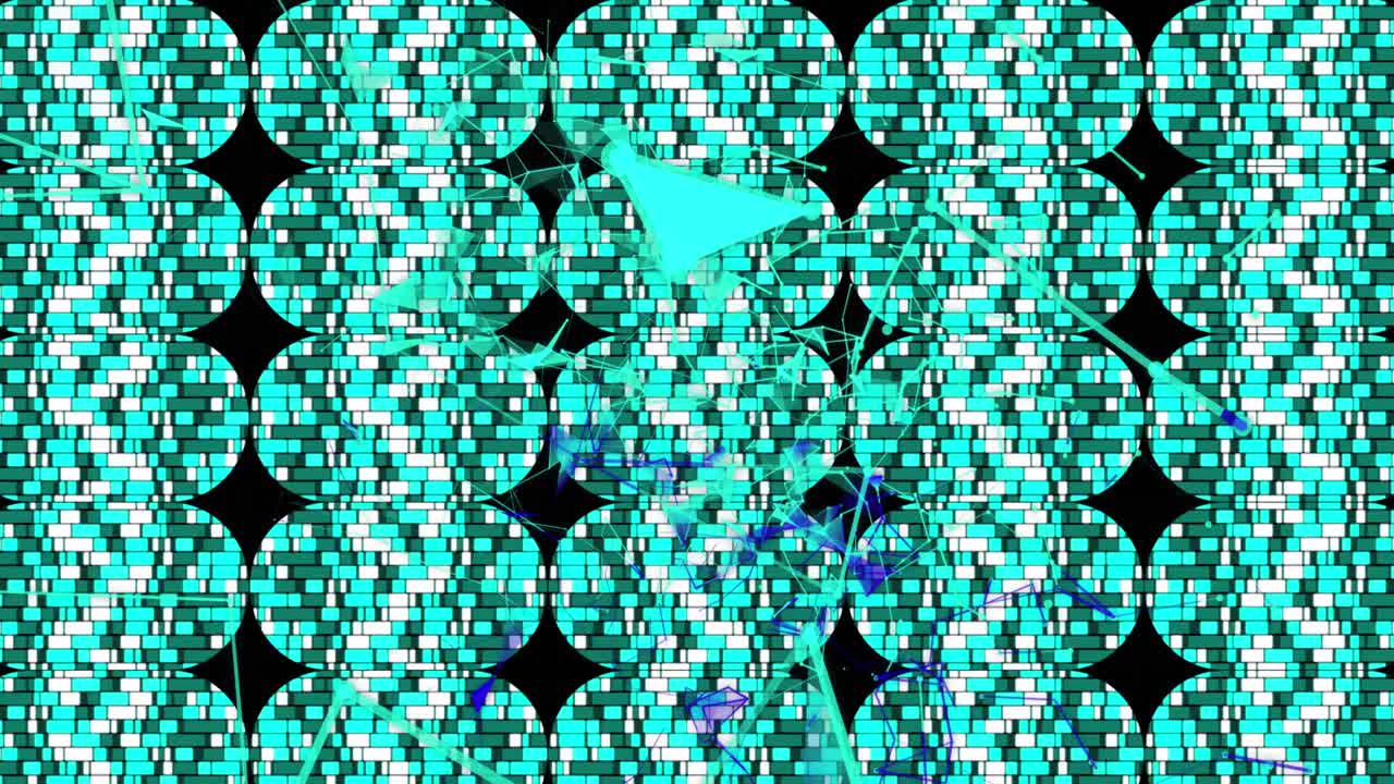 animación de formas en movimiento sobre fondo negro