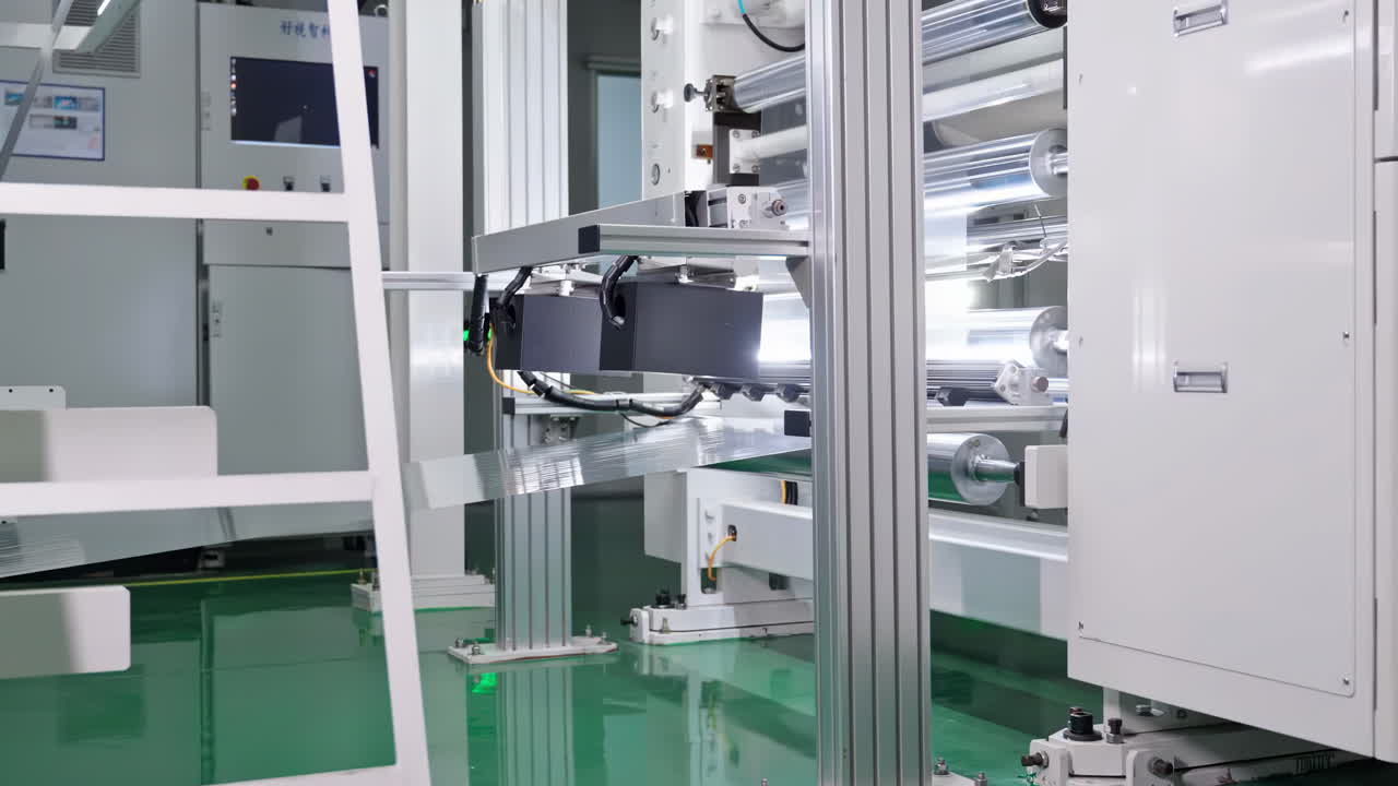 Nylon Manufacturing Process in an Automated Industrial Environment, ccd lens equipment in production workshop