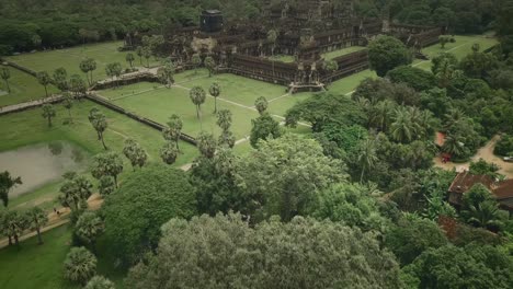 a revealing shot of angkor wat from above