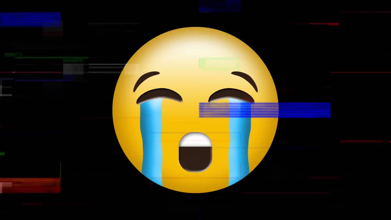 울고 있는 얼굴 이모티콘