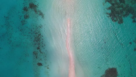 drone shot stunning little planet cayo de agua island, los roques archipelago