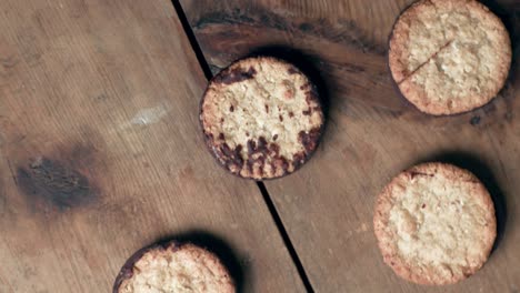 cookies over rustic wooden table