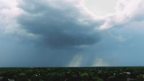 storm clouds deposit massive amounts of rain over appleton, wisconsin