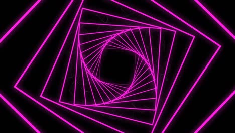 animación de cuadrados de neón sobre fondo negro
