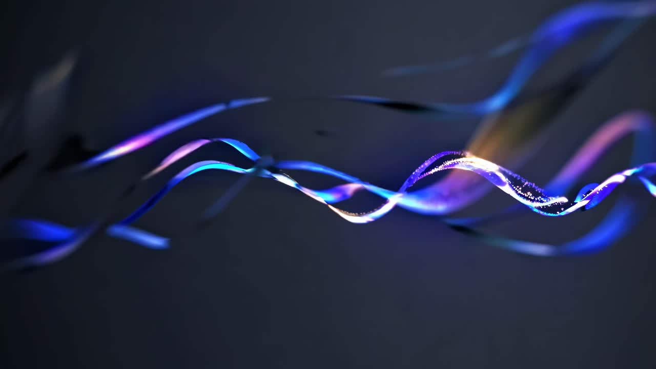 Abstract Glowing Lines and Particles