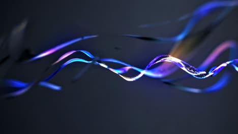 líneas y partículas brillantes abstractas