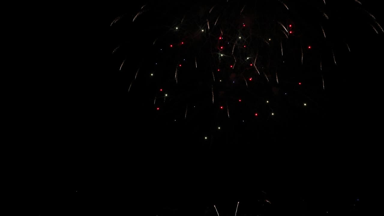 Fuochi d'artificio del Giorno dell'Indipendenza nel centro di San Diego, California, USA