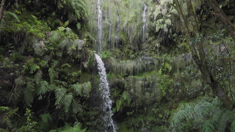 waterfall on pr9, levada do caldeirao verde trail, madeira island, portugal