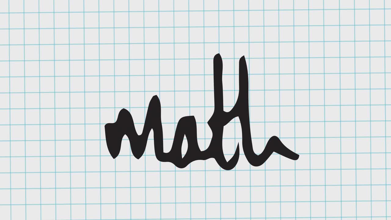 ⁇  배경에 움직이는 수학 텍스트의 애니메이션