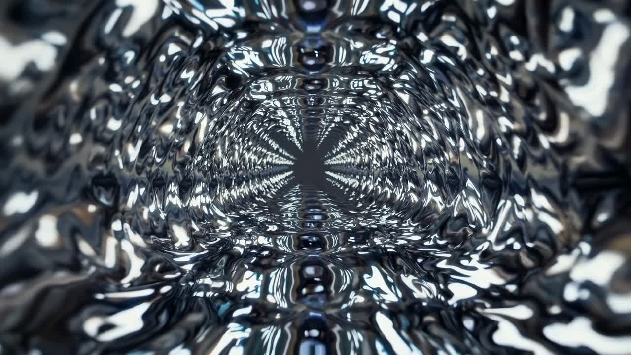 túnel metálico abstracto