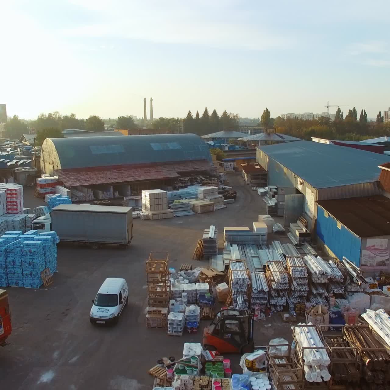 Logistics center from above