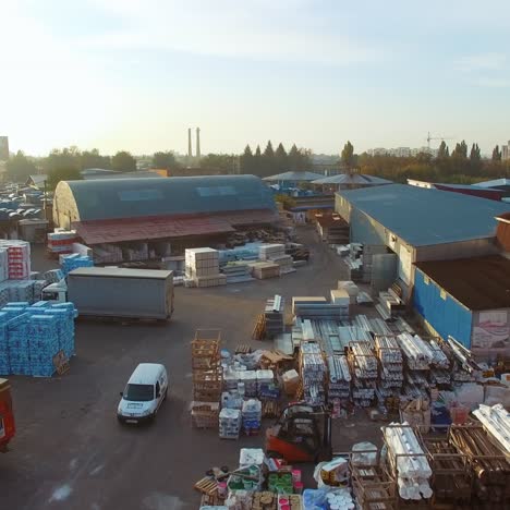 logistics center from above