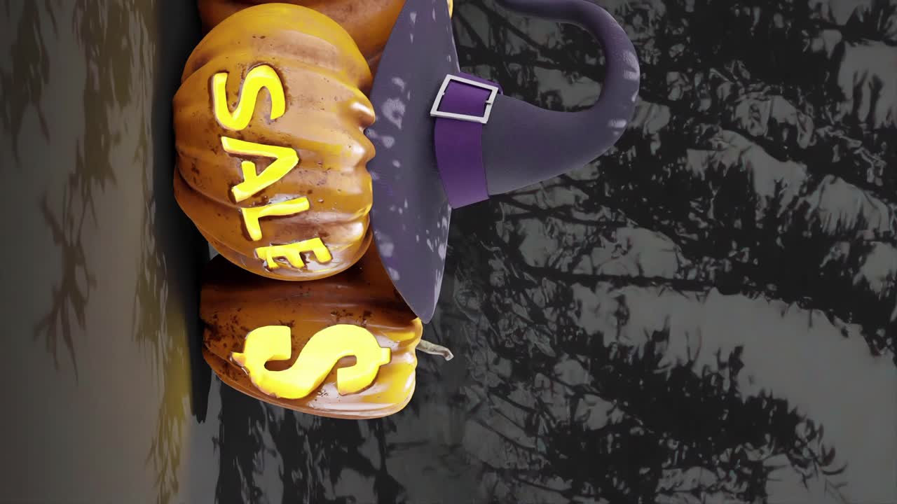 ventas de halloween espeluznantes animación vertical