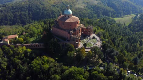 Sanctuary-of-the-Madonna-di-San-Luca,-Bologna,-Emilia-Romagna,-Italy,-October-2021