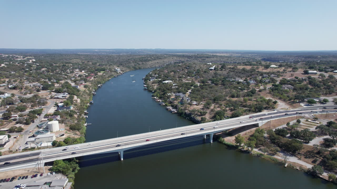 Highway 281 Bridge over Lake LBJ in Marble Falls, Texas in the Hill Country