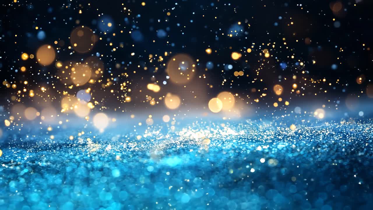 A blue sky with a lot of sparkles. The sky is blue and the sparkles are bright and shiny