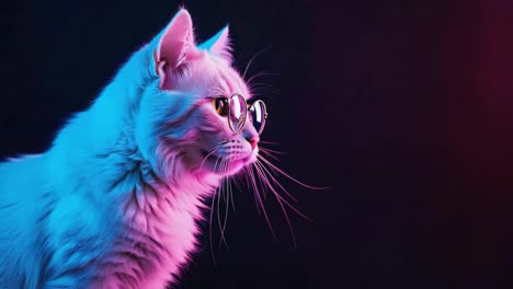 cat with glasses