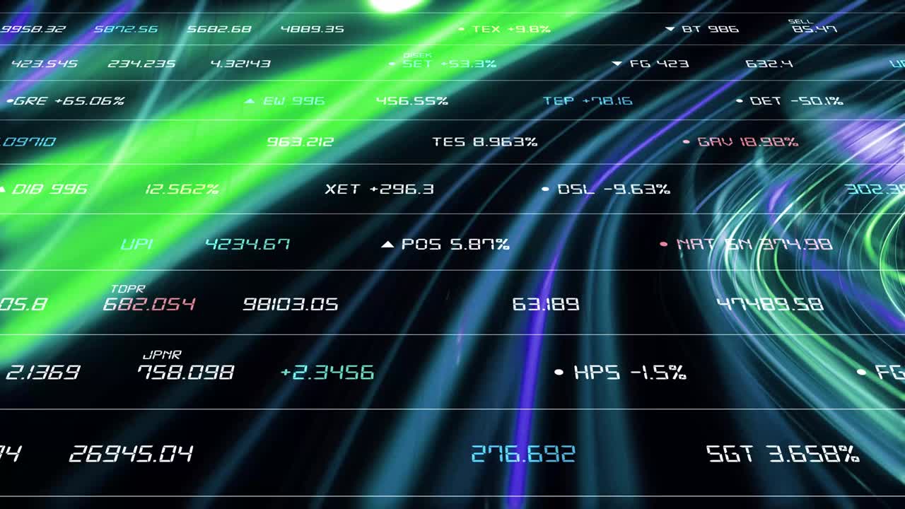 Data and report statistics, animation with graph diagrams.