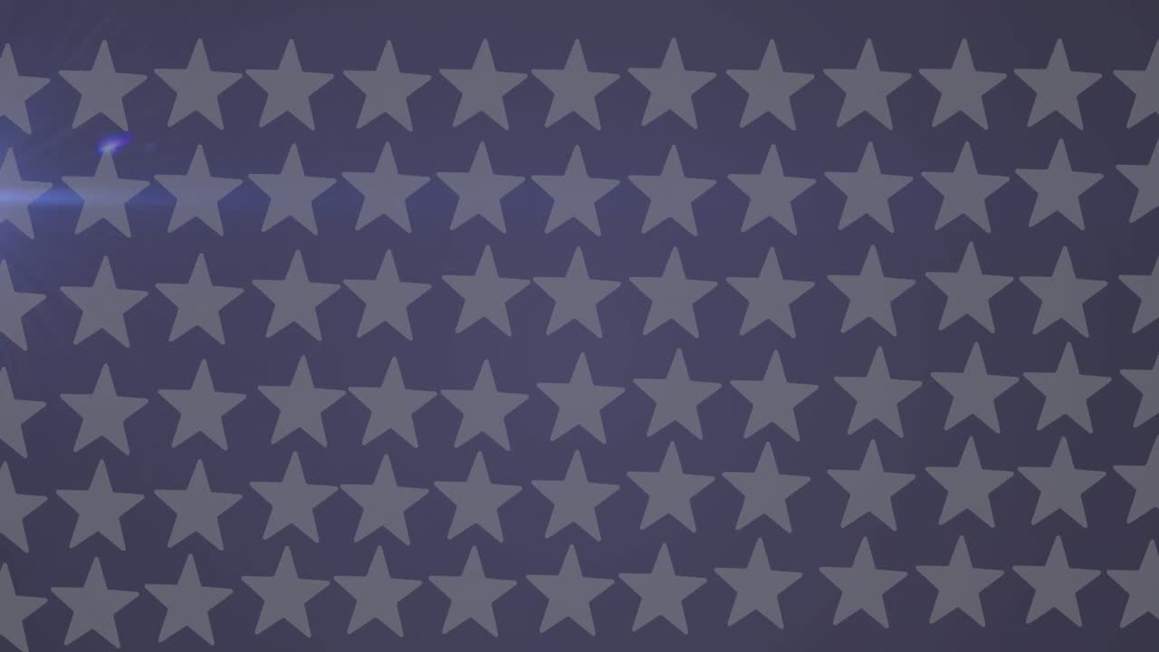 animación de estrellas grises sobre un fondo violeta