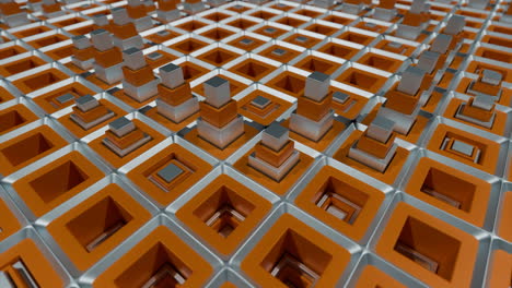 abstract geometric pattern of stacked cubes