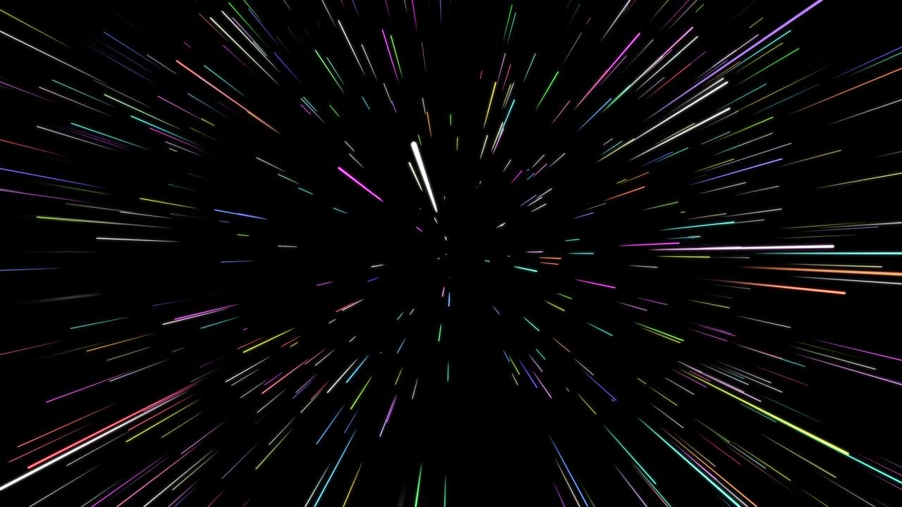 Stars Space Warp Speed through Galaxy 4K