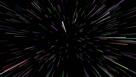 las estrellas de velocidad de deformación espacial a través de la galaxia 4k