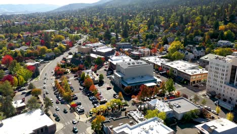 Aerial-view-of-Ashland,-Oregon