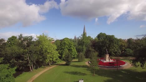 Vista-Aérea-Del-Paisaje-Urbano-De-Vondelpark-Y-Amsterdam