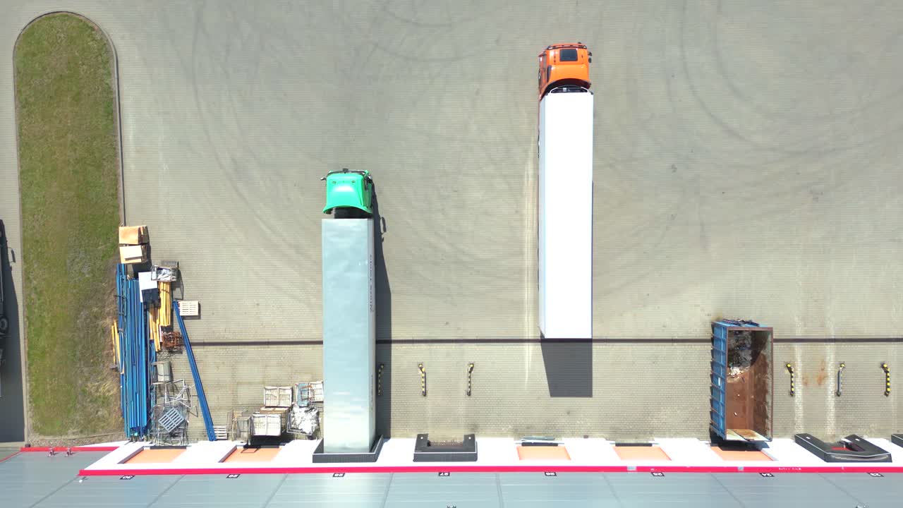 vista aérea del almacén de mercancías