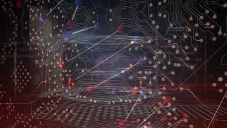 Animation-of-dna-strand-over-computer-circuit-board-and-data-processing