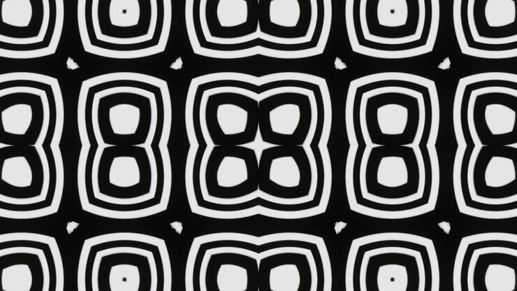 Animation Of Abstract Black and White Pattern For LED