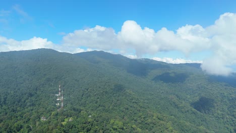 doi suthep doi pui national park in chiang mai with clear skies and blue sky during rainy season, mountains covered with forest and clouds, mixed deciduous-evergreen forest