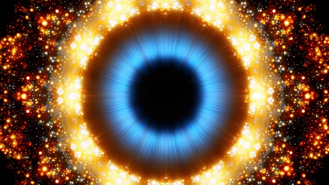 A Stunning Visual Journey Through an Abstract Kaleidoscope of Light and Color, Featuring a Vibrant Mandala that Captivates with Its Artistic Depth and Complexity