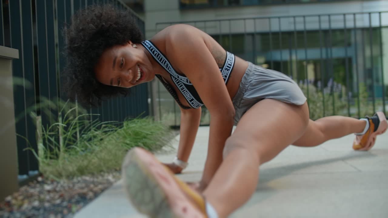 Woman Stretching Outdoors