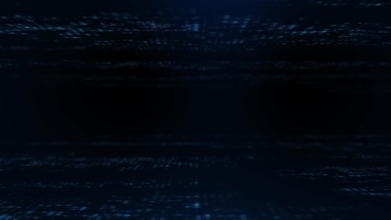 Abstract 3D Motion Digital Data Particle Cyber Space or Technology Background, Animation Seamless Loop 4k