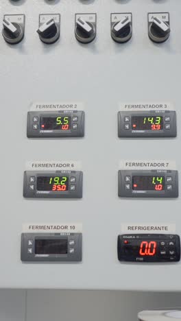 industrial control panel for fermentation process