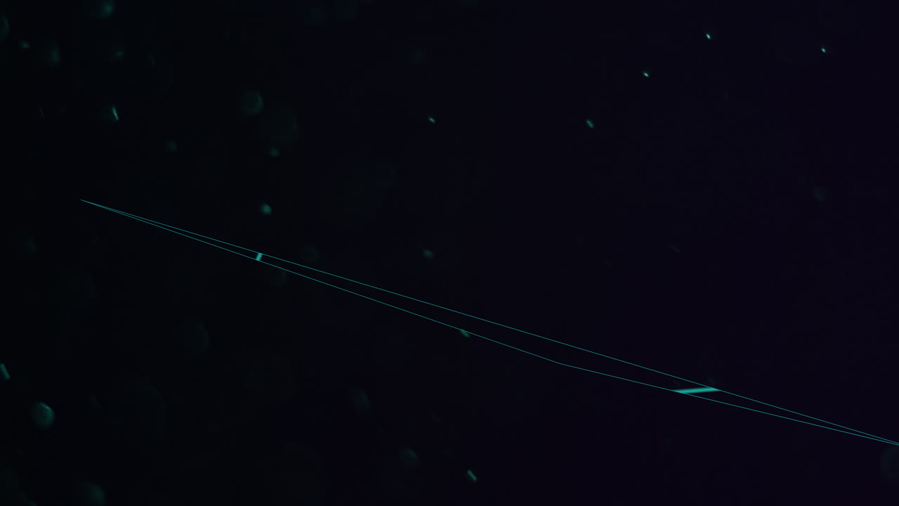 Geometric abstract triangles with fly bright glitters in galaxy