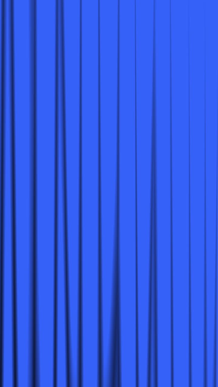 Blue Curtain Opening and Closing Revealing Black Screen