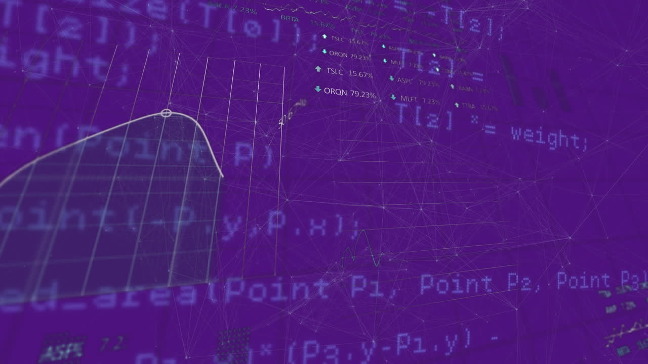 Animation of networks of connections and data processing