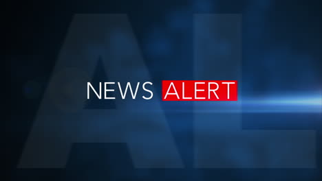 “news alert” 3d motion graphic with blue background