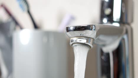 running water from a faucet