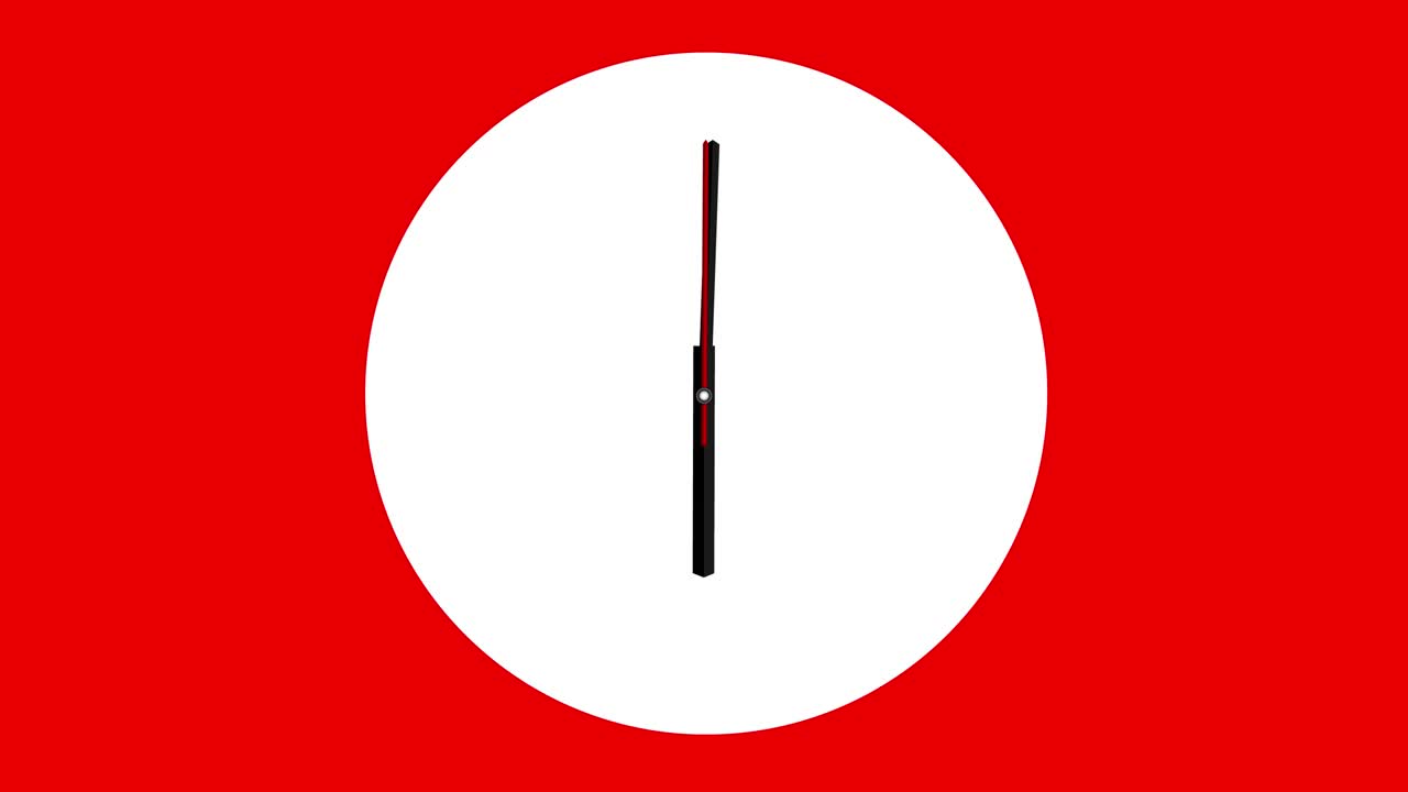 часы timelapse цикл 12 часов - часы - стеновые часы - минимальное абстрактное движение 3d рендеринг часы время концепция времени цикл часов - часы время цикл - часы времени цикл - 12 часов цикл времени - белый цвет часы цикл - красный фон - часы время