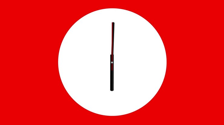 Clock timelapse looping 12 hours - Clock - Wall clock - Minimal abstract motion 3d rendering clock time concept time lapse hours - Clock Time Lapse - Clock time lapse loopable - 12 hours timelapse - White color clock loop - Red Background - Clock Time