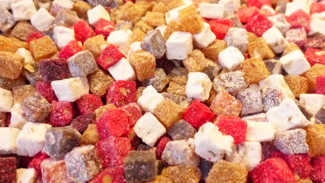 variedad de delicias turcas coloridas
