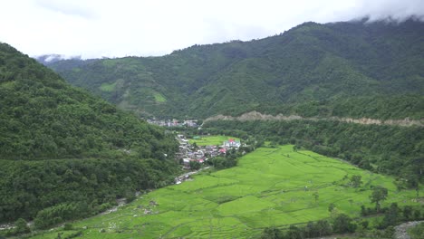 vista del paisaje del valle en arunachal pradesh, india