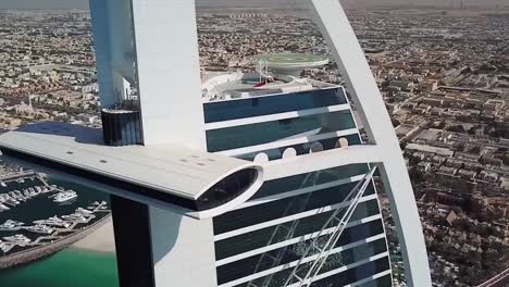 burj al arab, dubai - aerial view