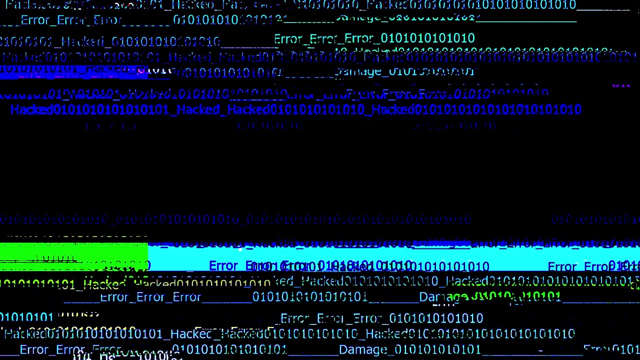Digital glitch og binær kodefejl baggrund